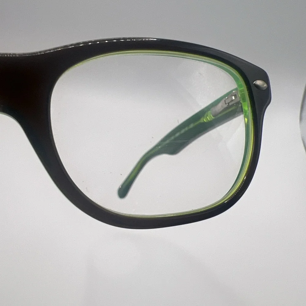 Ray-Ban RB1555 3665 Youth Eyeglasses Black Green Frames 46-16-125 Flex Hinges